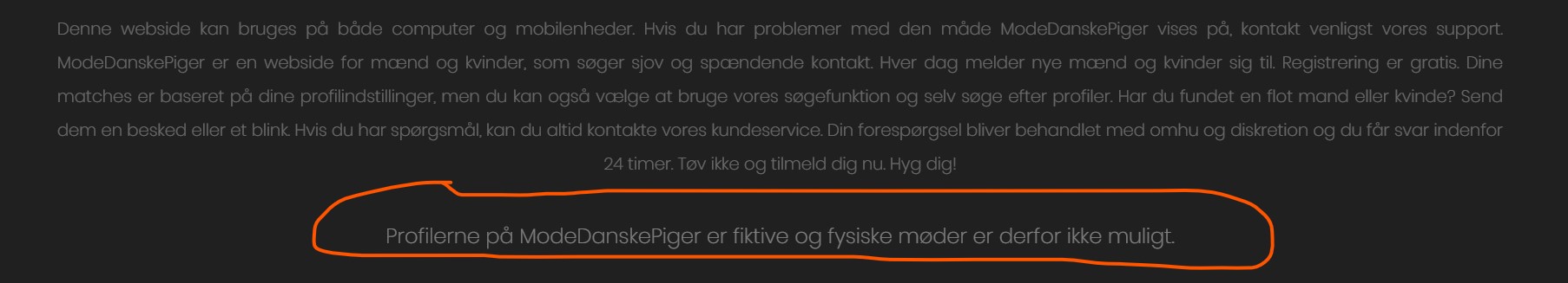 Profilerne på ModeDanskePiger er fiktive og fysiske